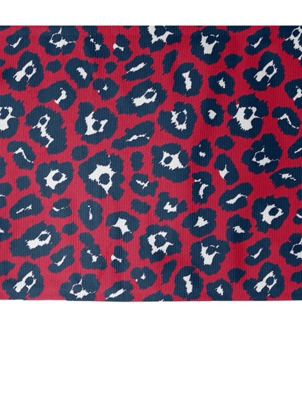 Red Leopard Print Home Accent Fabric Panel - Unbranded